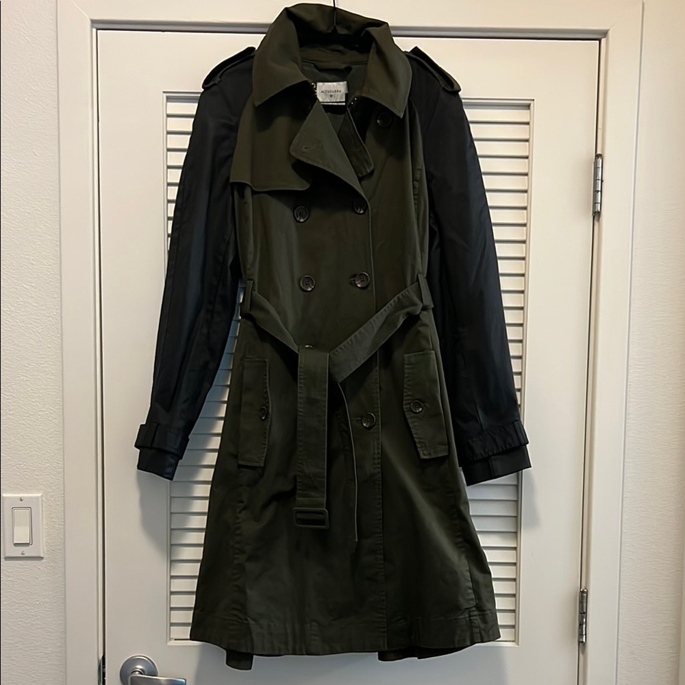 Altuzarra for Target Black and Olive Green Trench Coat